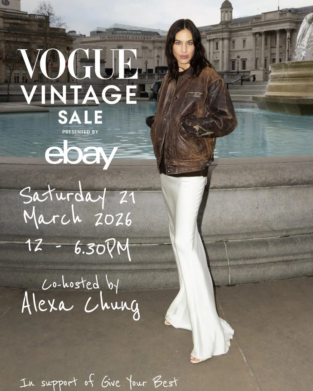 On the 21st March The Vogue Vintage Sale Presented by eBay returns to London with all net proceeds being donated to Give Your Best ❤️

Hosted by fashion icons Alexa Chung and Lila Moss the event champions circular fashion ♻️

It will feature hundreds