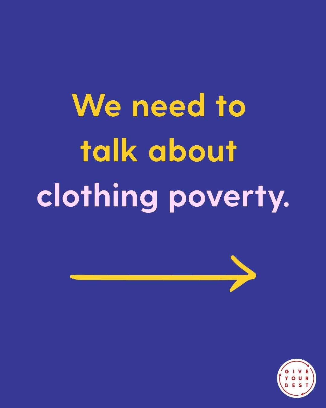 Clothing poverty is a human rights issue. Everyone deserves to feel warm, confident, and dignified💗 

#ClothingPoverty #GiveYourBest