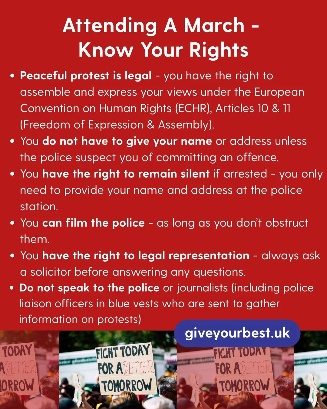 Planning to March Together Against the Far Right this weekend? Here are a few key facts to remember so you can stay informed and safe so you can effectively make your voice heard.

PS, a few of us from GYB will be joining the Fashion Against Fascism 