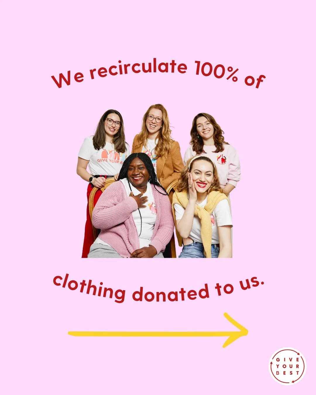 Nothing goes to waste at Give Your Best💖 💖 

Every item donated is recirculated to community members on our platform or sold in-store at our Islington shop. If clothing needs mending, our amazing team works their magic 🧵 👚 

Our zero-waste policy