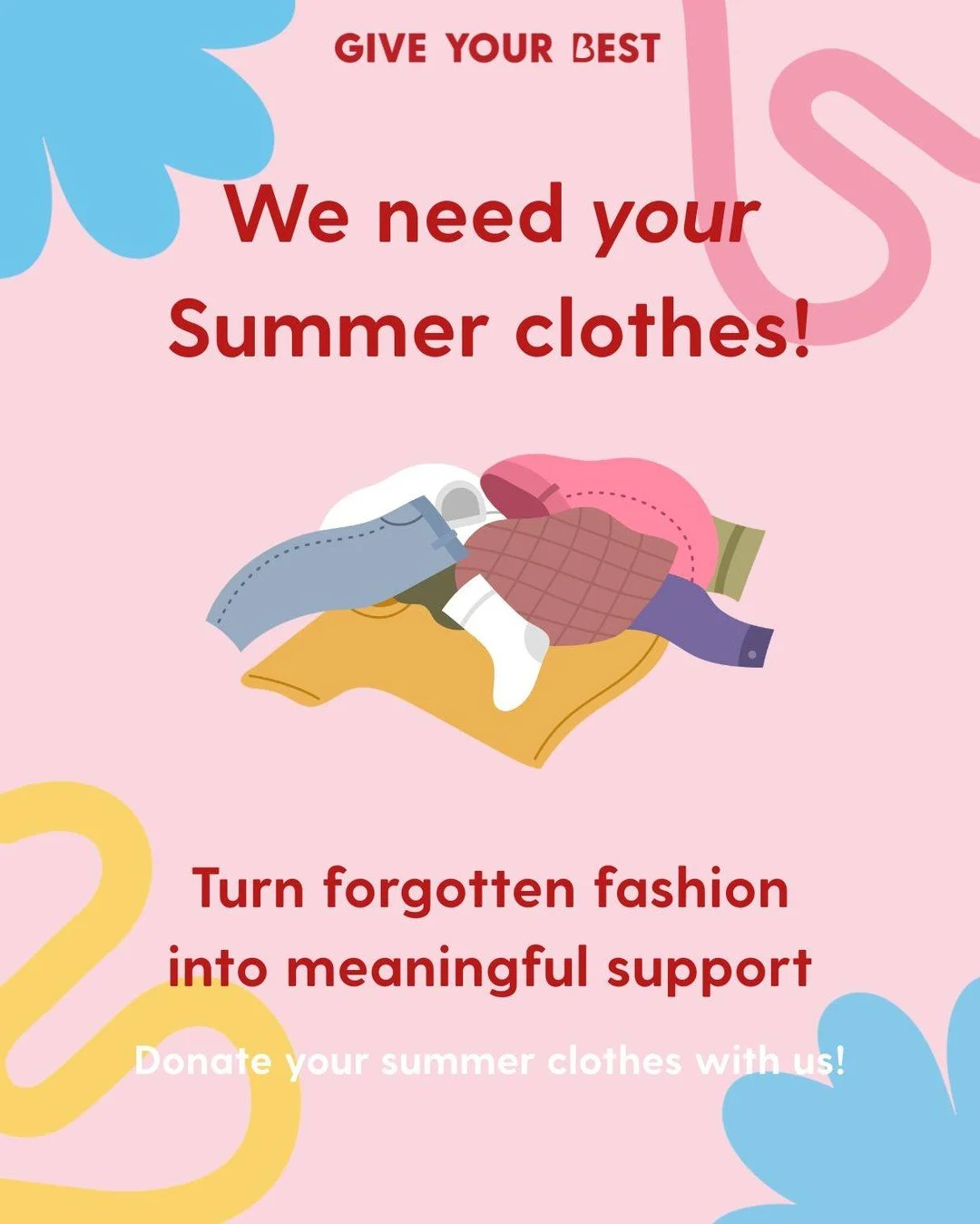 Most of us are lucky that when the weather gets warmer we have seasonal clothes to change into. For people living in clothing poverty, they have limited options to choose from on a day-to-day basis.

We&rsquo;re asking for donations of summer clothin