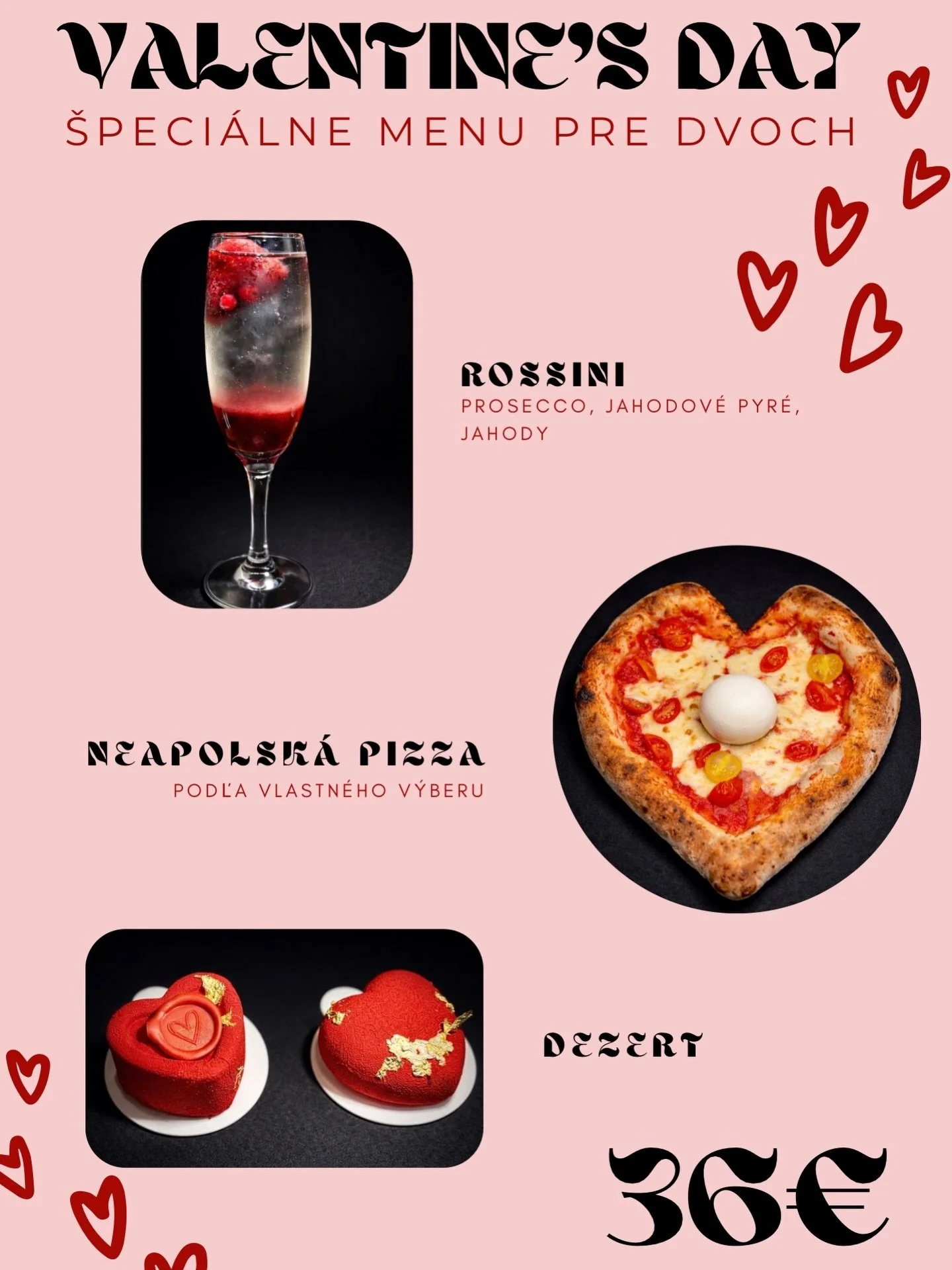 Valent&iacute;n je už za dverami ❤️ Už o 2 dni je tu deň l&aacute;sky&hellip;
Prekvap svoju polovičku romantickou večerou a vezmi ju k n&aacute;m na &scaron;peci&aacute;lne valent&iacute;nske menu 💌🍕🍾

A ak svoju polovičku nem&aacute;&scaron;&hell