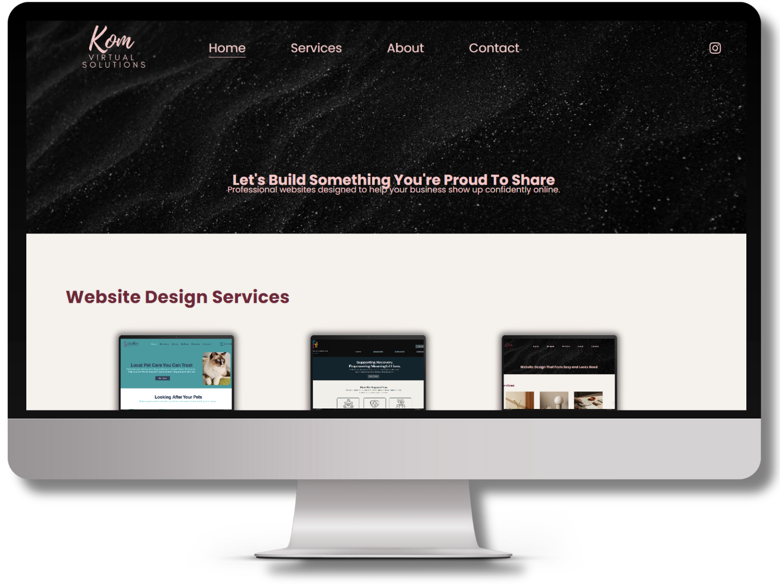 kom virtual solutions homepage