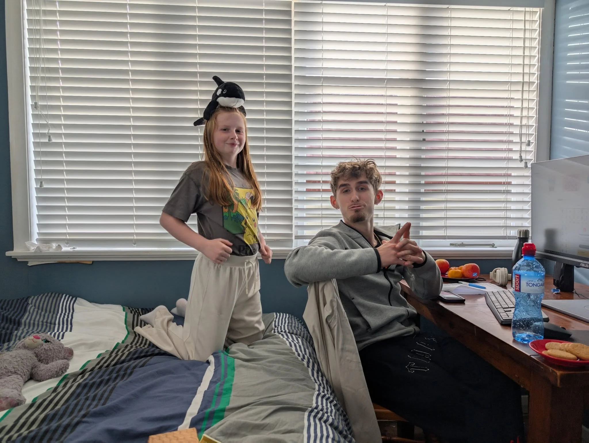 The gallery will be reopening tomorrow morning! In the meantime here's a picture worth at least two thousand words....
"What orca?"
Lottie and Olly, Auckland
July 2025
Photo © Lottie and Olly.
#padraiggrantsworld