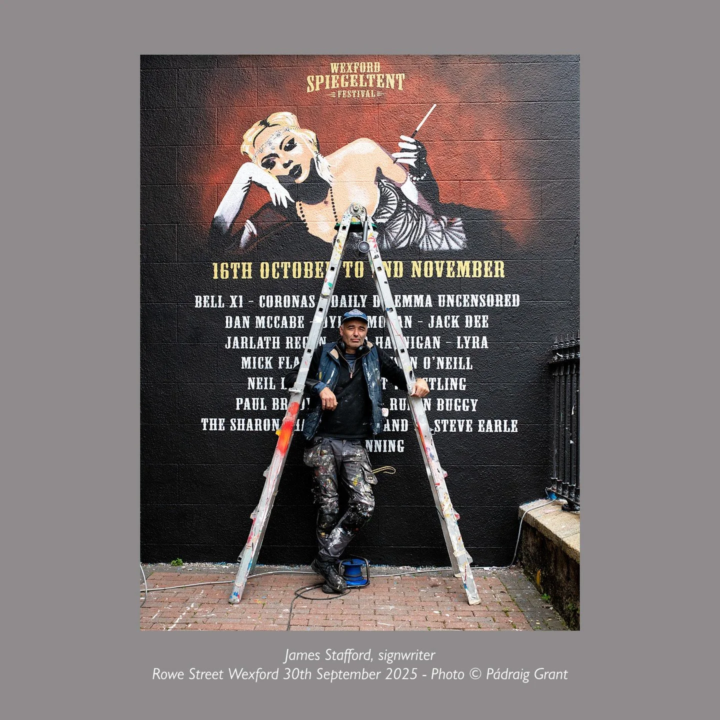 James Stafford, signwriter, photographed on Rowe Street, Wexford earlier today.
Photo © Pádraig Grant
#padraiggrantswexford #signwriters
#portraitphotography