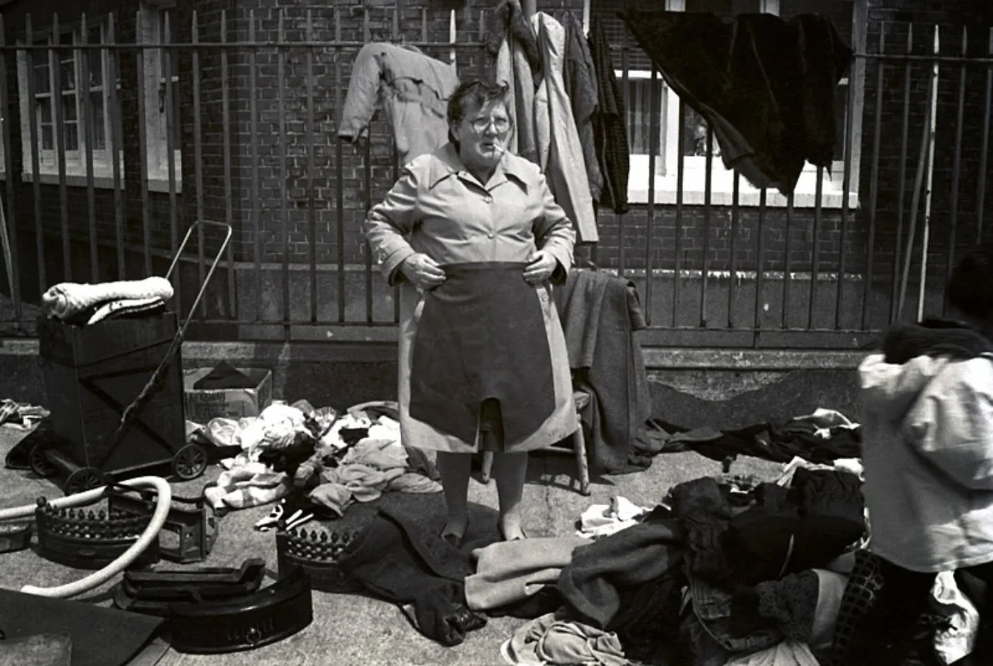"Rubber Knickers" for sale.
Smithfield Market, Dublin 1988
Photo &copy; P&aacute;draig Grant