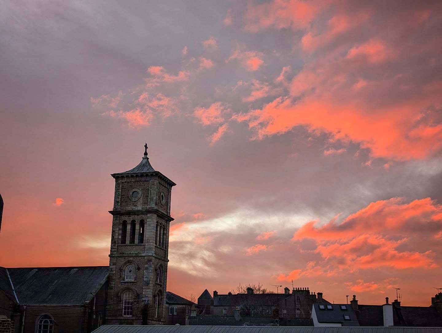 A view from my bedroom window of the Friary. A beautiful winter evening. 
#padraiggrantswexford