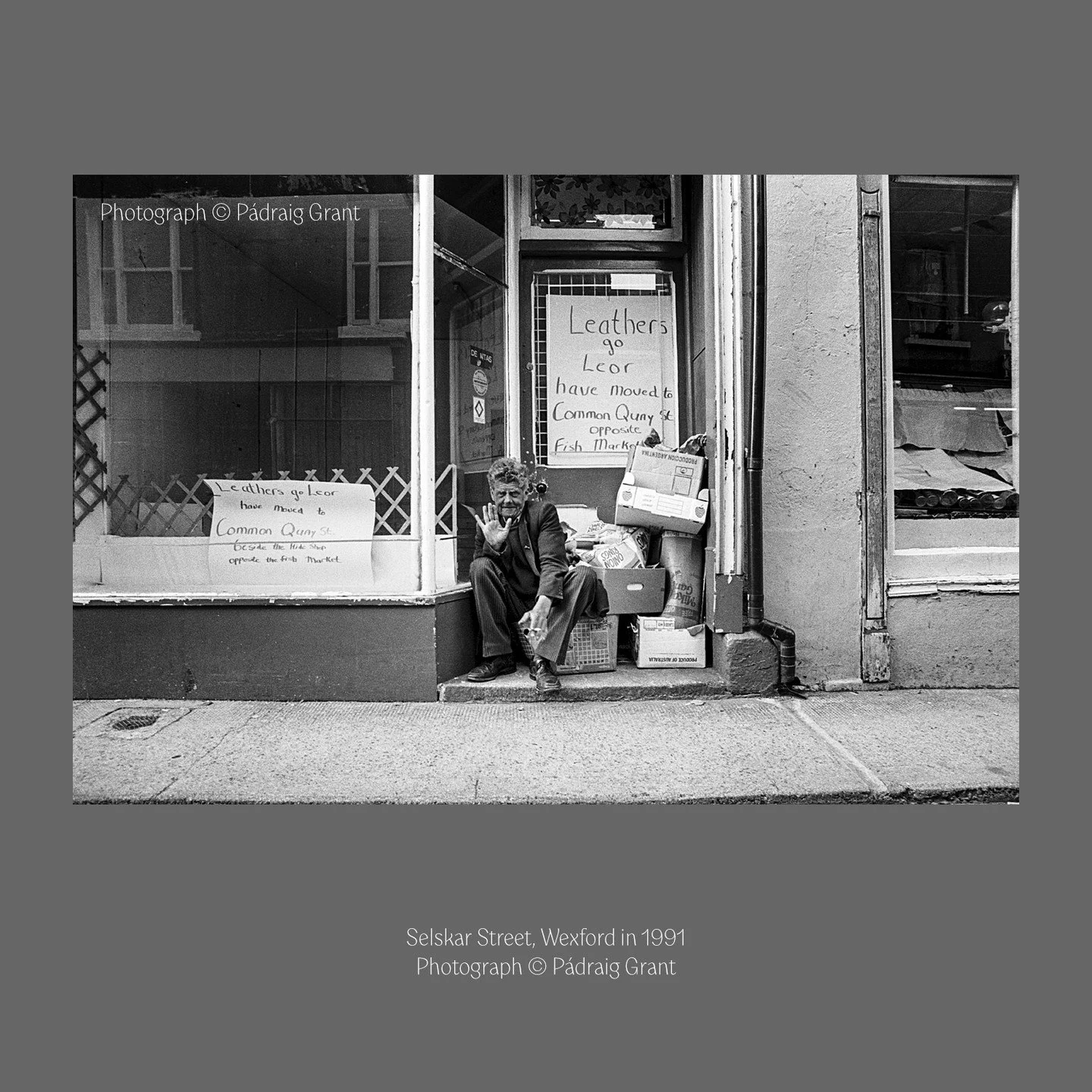 I was, and possibly still am, obsessed with the cruciform composition. The image is divided by compositional lines and putting the subject bang in the middle is for me a democratic statement. 
Centre weighted. I see you. You see me. 

On Selskar Stre