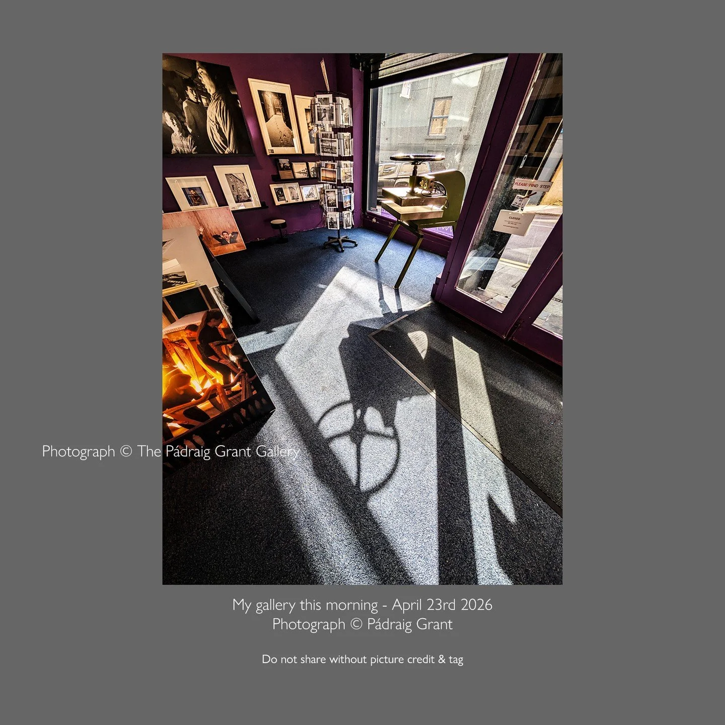 My gallery this morning. 

Do not share without picture credit and tag:
Photograph &copy; P&aacute;draig Grant

#padraiggrantswexford