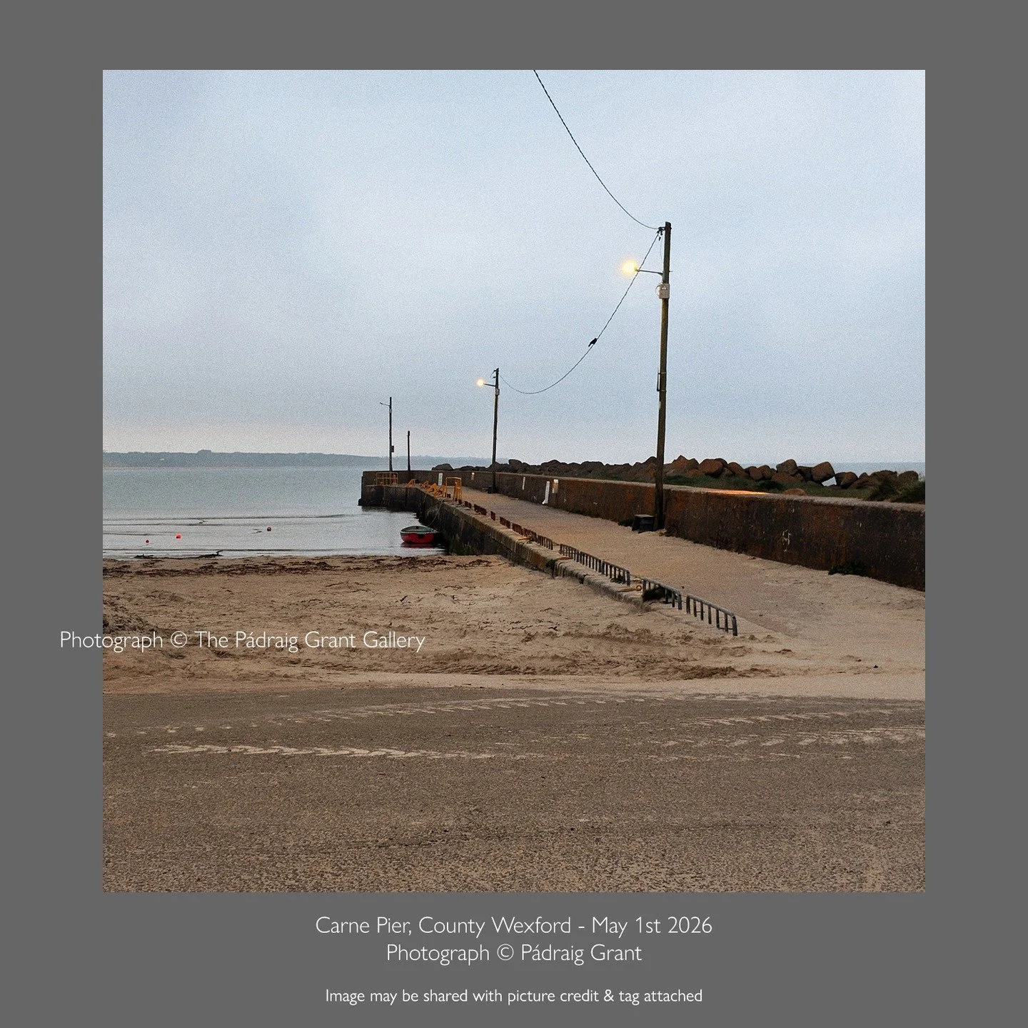 Carne Pier, County Wexford
May 1st 2026

Image may be shared if picture credit and tag are attached:
Photograph &copy; P&aacute;draig Grant

#padraiggrantswexford #wexfordcoast #littoralphotography