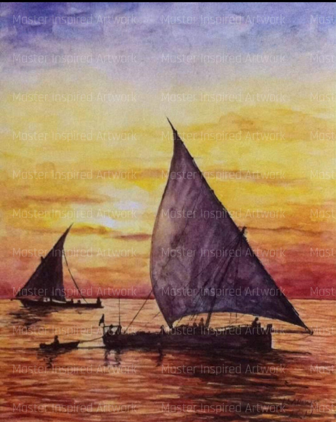 sunset dow boats sea scene watermark.jpg