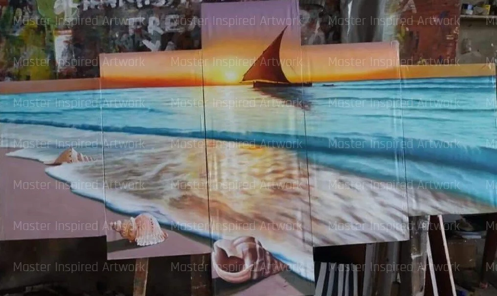 Natures Sunset - Dhow Boat at Sea watermark.jpg