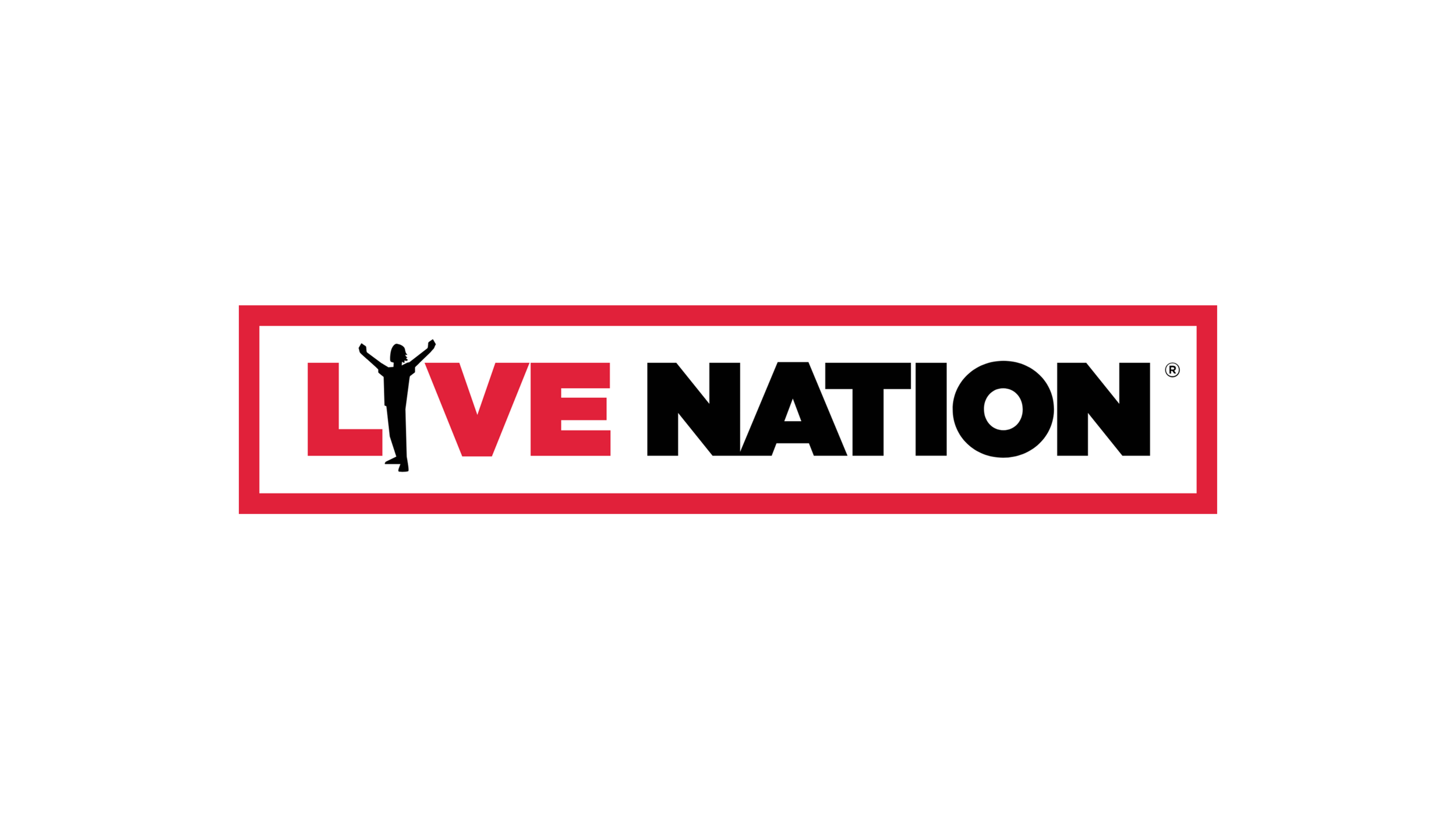 Live Nation logo with a silhouette of a person raising arms.
