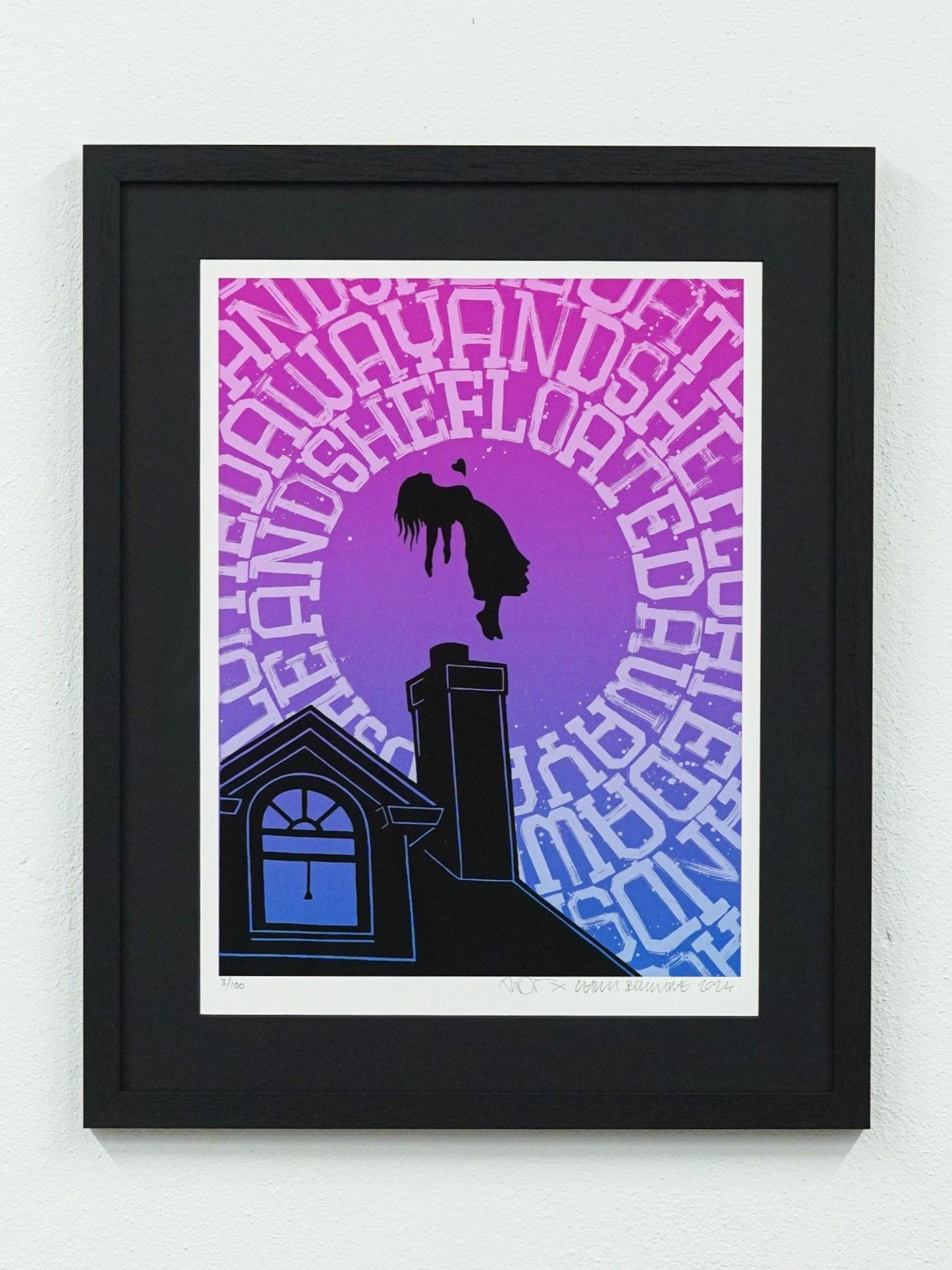 SheFloatedAway-pink_blue-blackframe.jpg