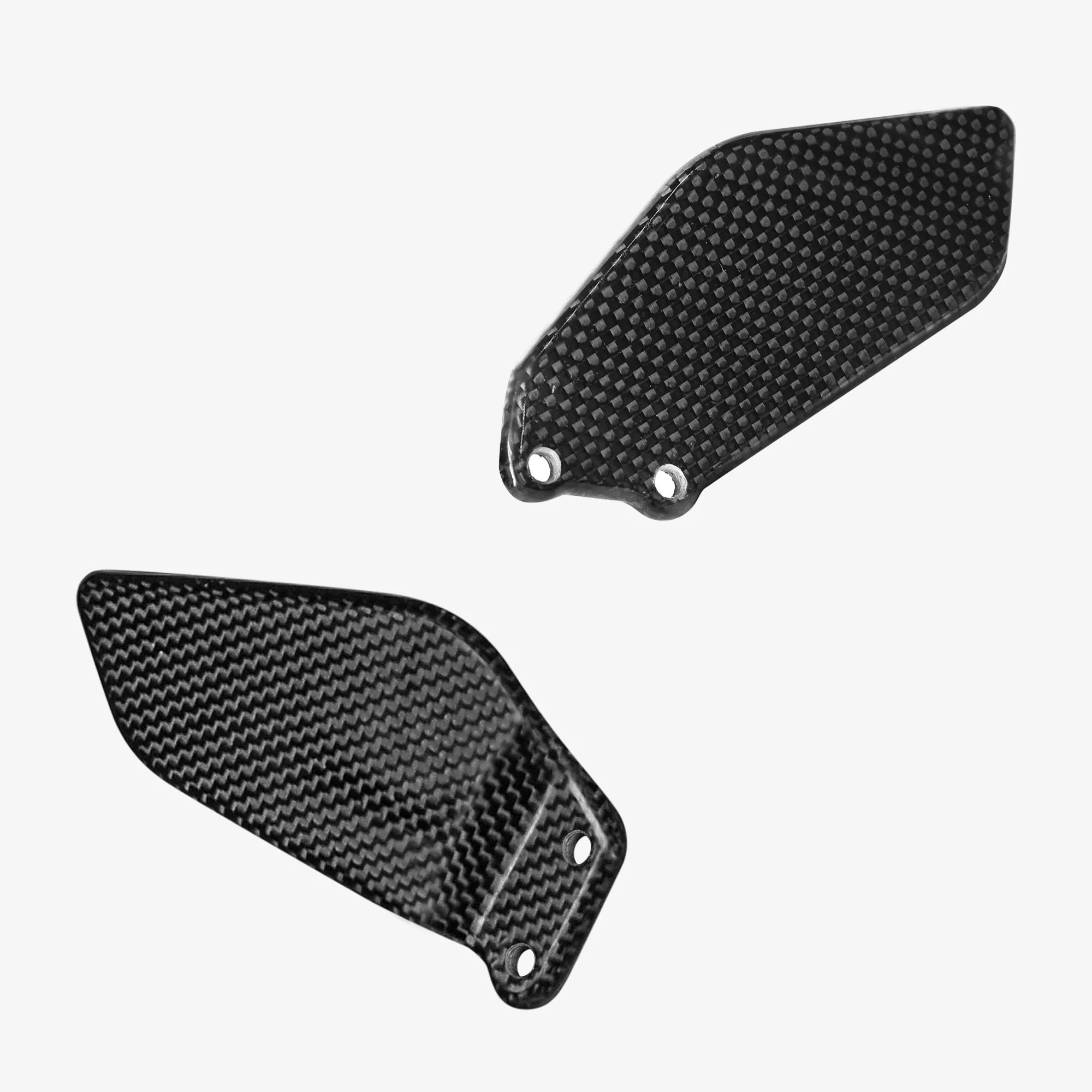 Bonamici Racing Carbon Heel Plates for K006 — Kawasaki ZX-6R 2007–2008