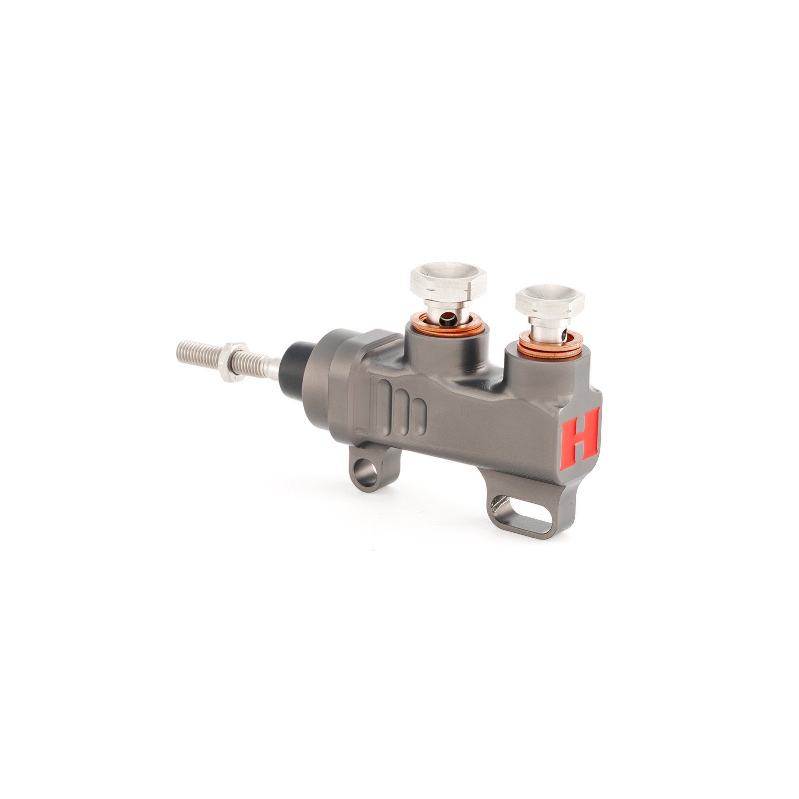Hel Rear Master Cylinder Dual Port Front view Grey.jpg