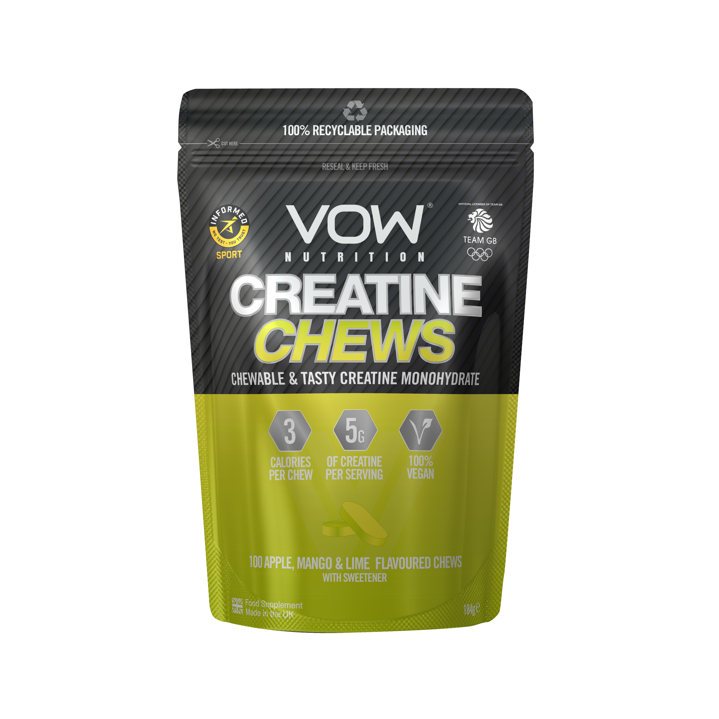 VOW Creatine Chews - Apple Mango & Lime