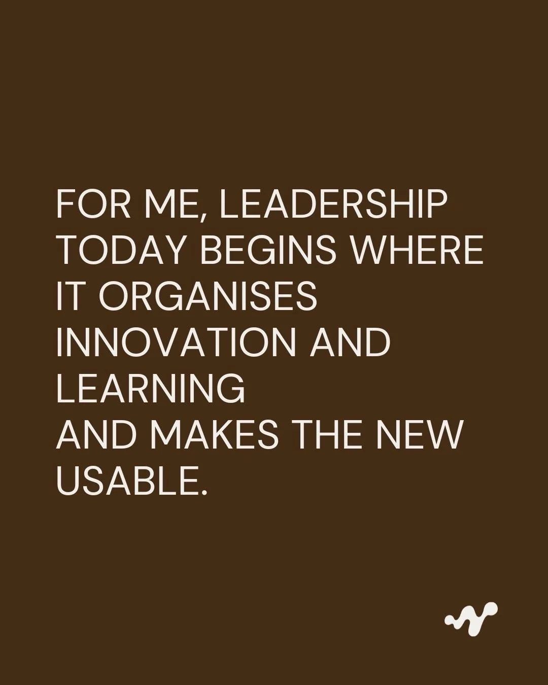 Innovation is just a concept until leadership makes it a habit. 🏗️
For me, leadership today begins where it organises innovation and learning and makes the new usable!

We have the chance to inspire our teams by embodying the curiosity we want to se