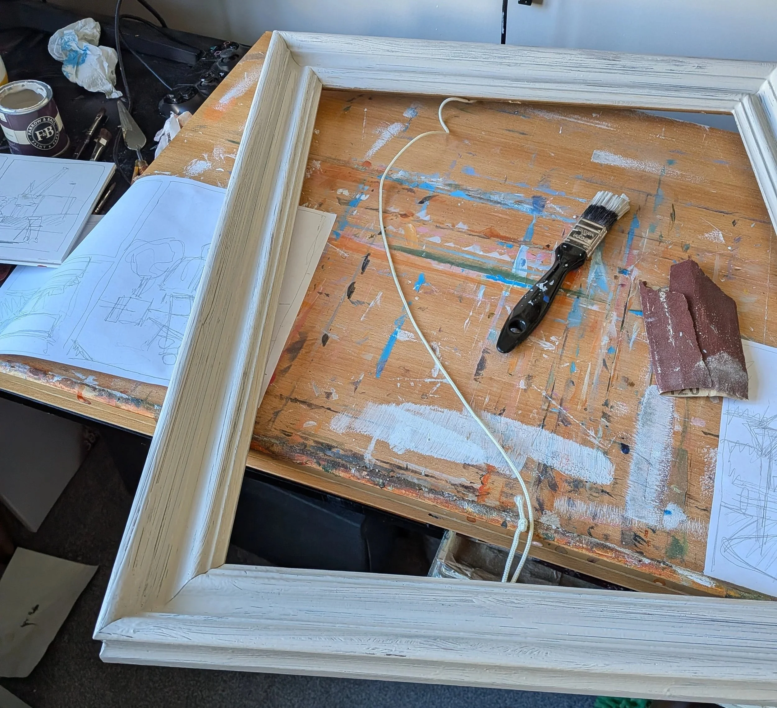 An old frame being given some new life