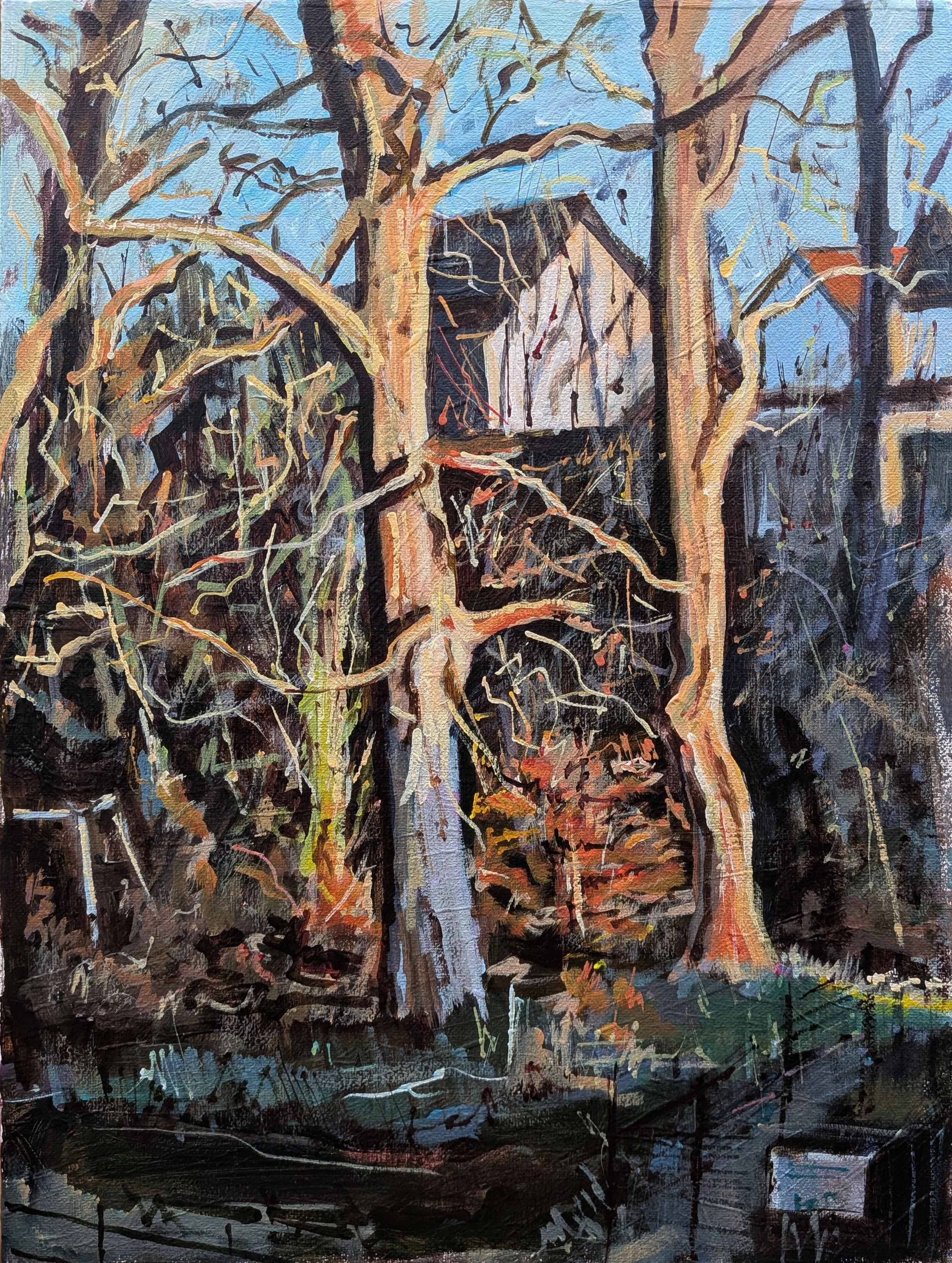 LAST MAN BACK / 42cm x 30cm / 2025, from the study window