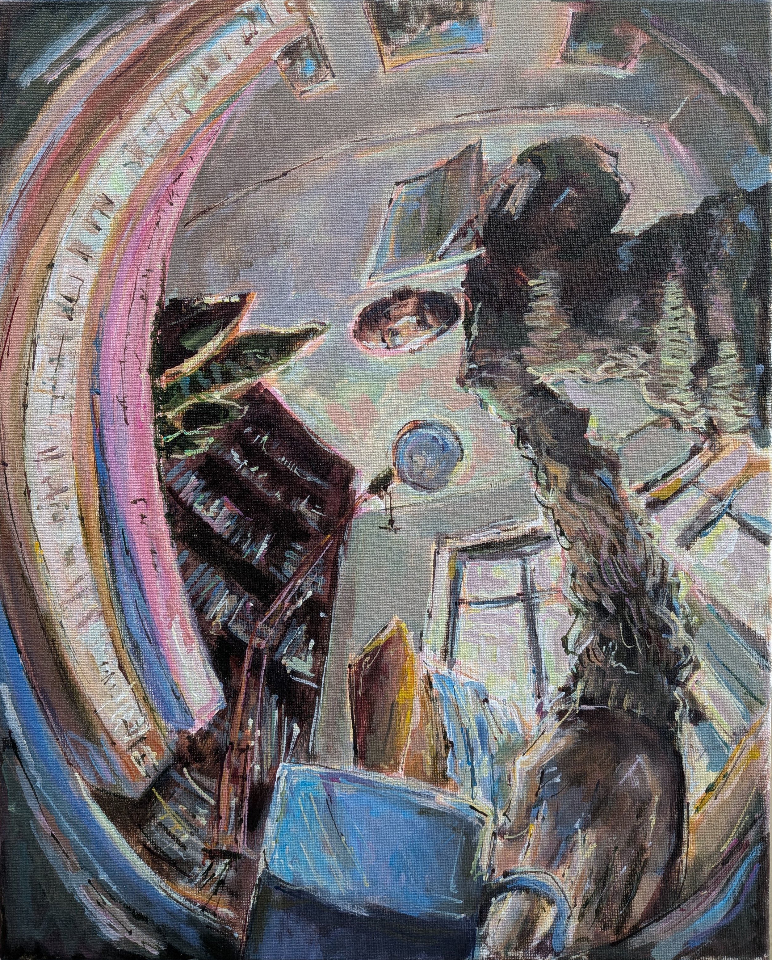 PORTRAIT OF THE ARTIST (AS THE DOORBELL CHARGES) / 50cm x 40cm / 2026