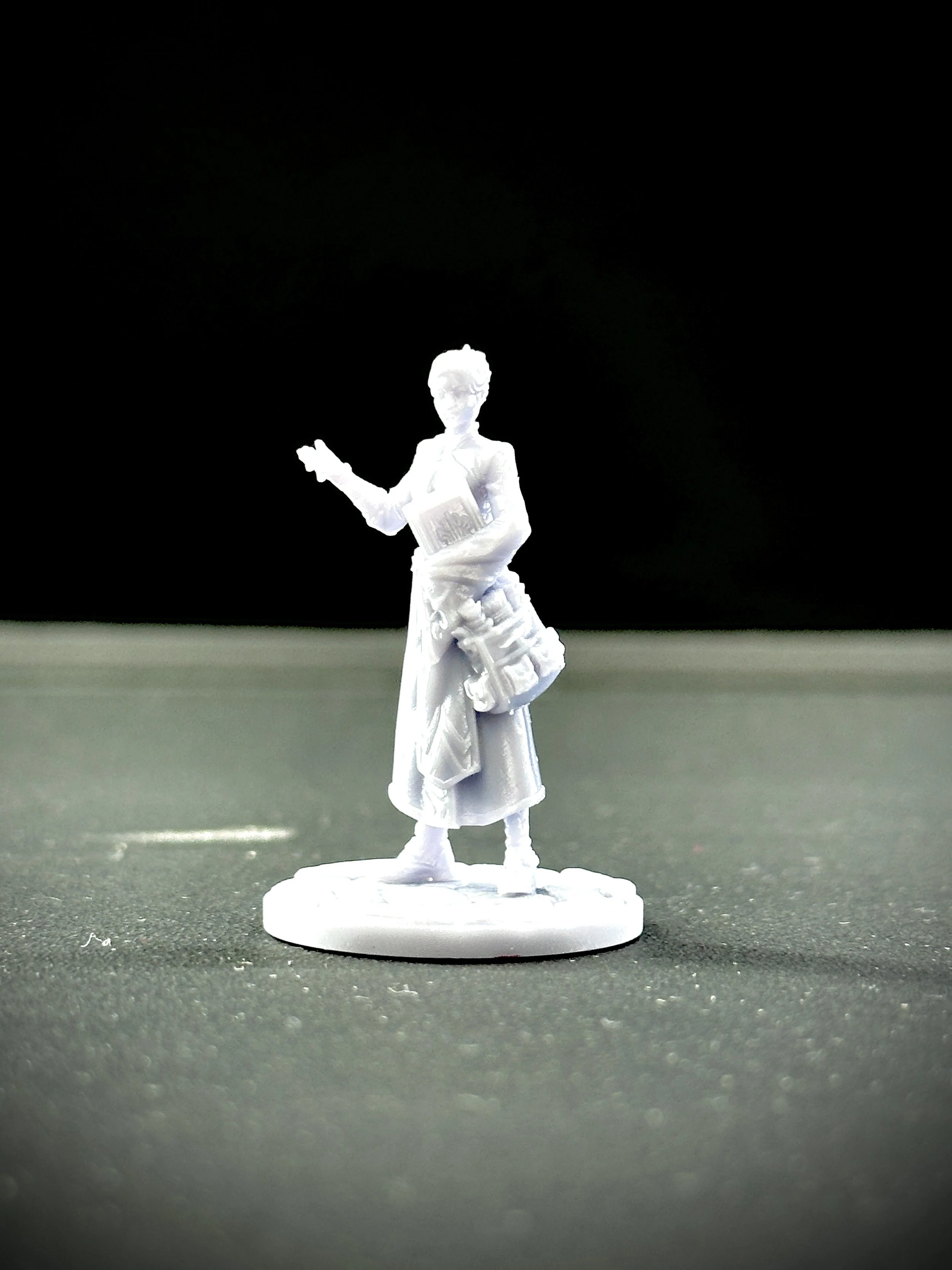 Miniatura impresa en resina de fantasía oscura.