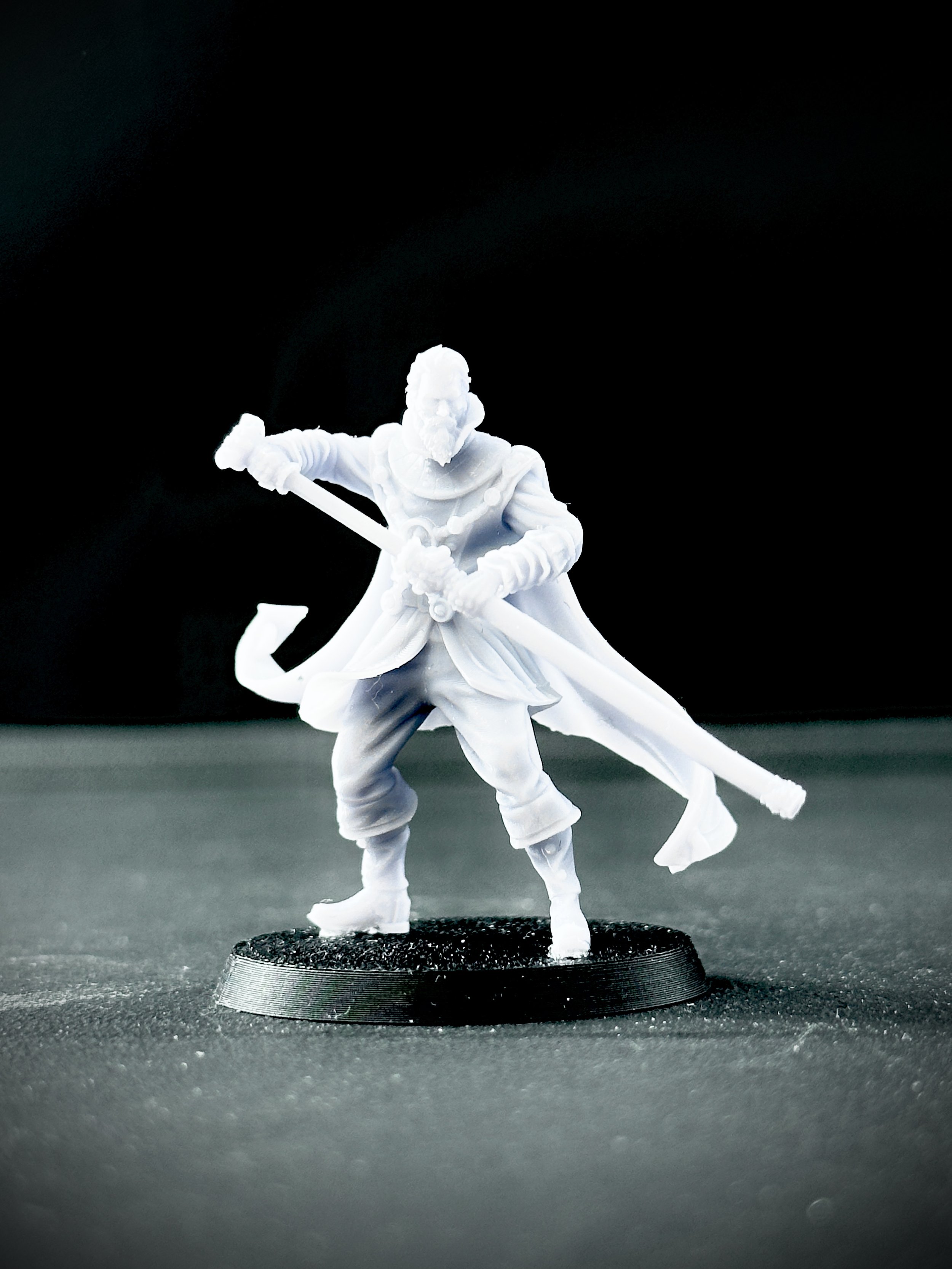 Miniatura impresa en resina de fantasía oscura.