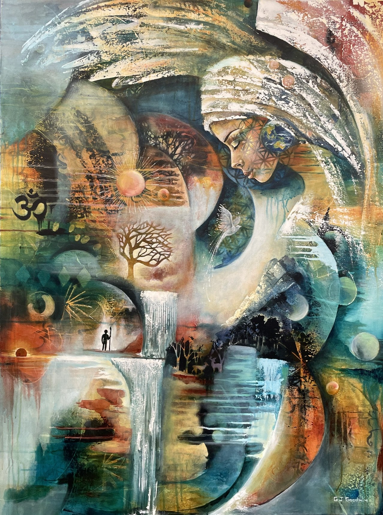 Glenda Goodwin - Words within Worlds, Acrylic $450.jpg