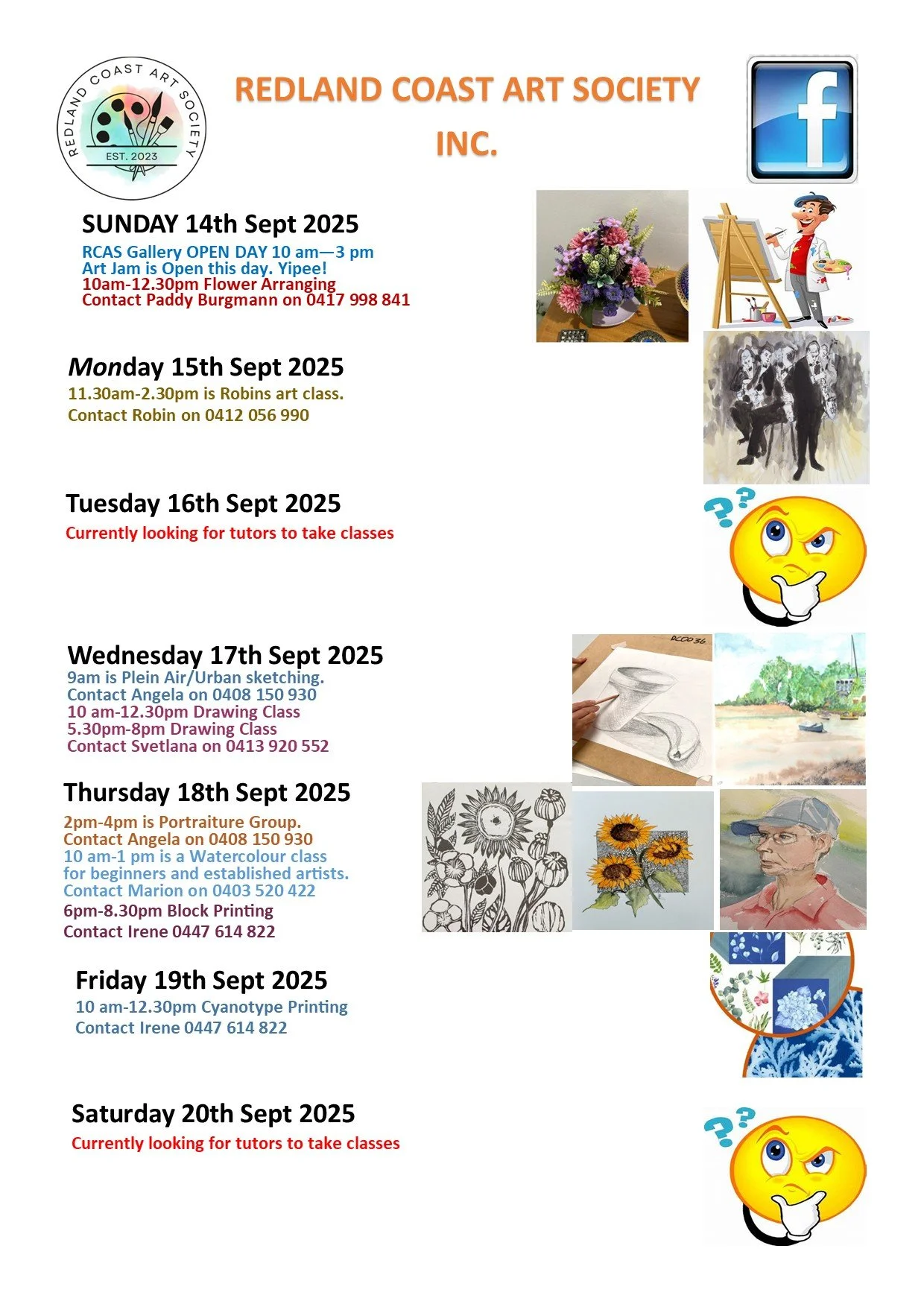 Class Activities WC 14th-20th September 2025