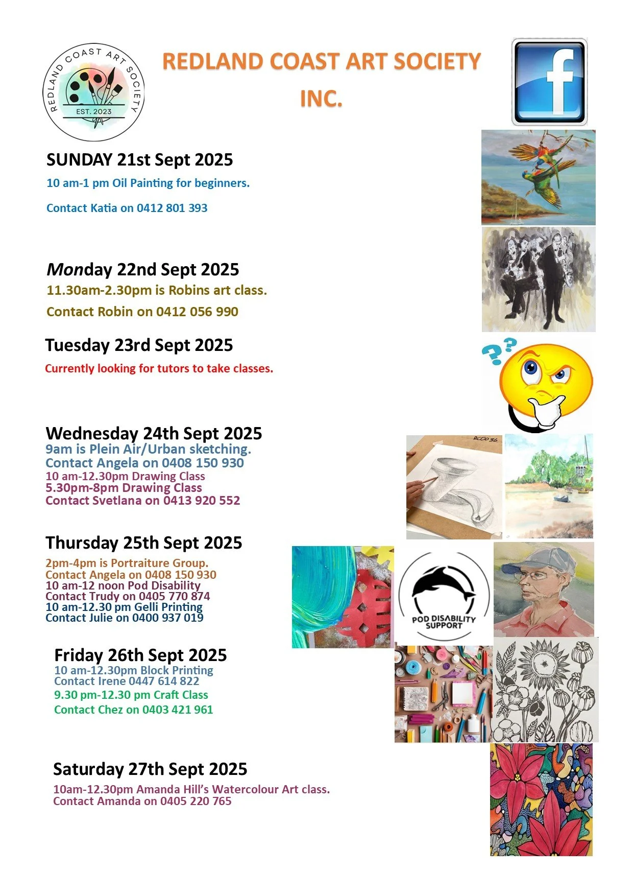 Class Activities WC 21st -27th September 2025