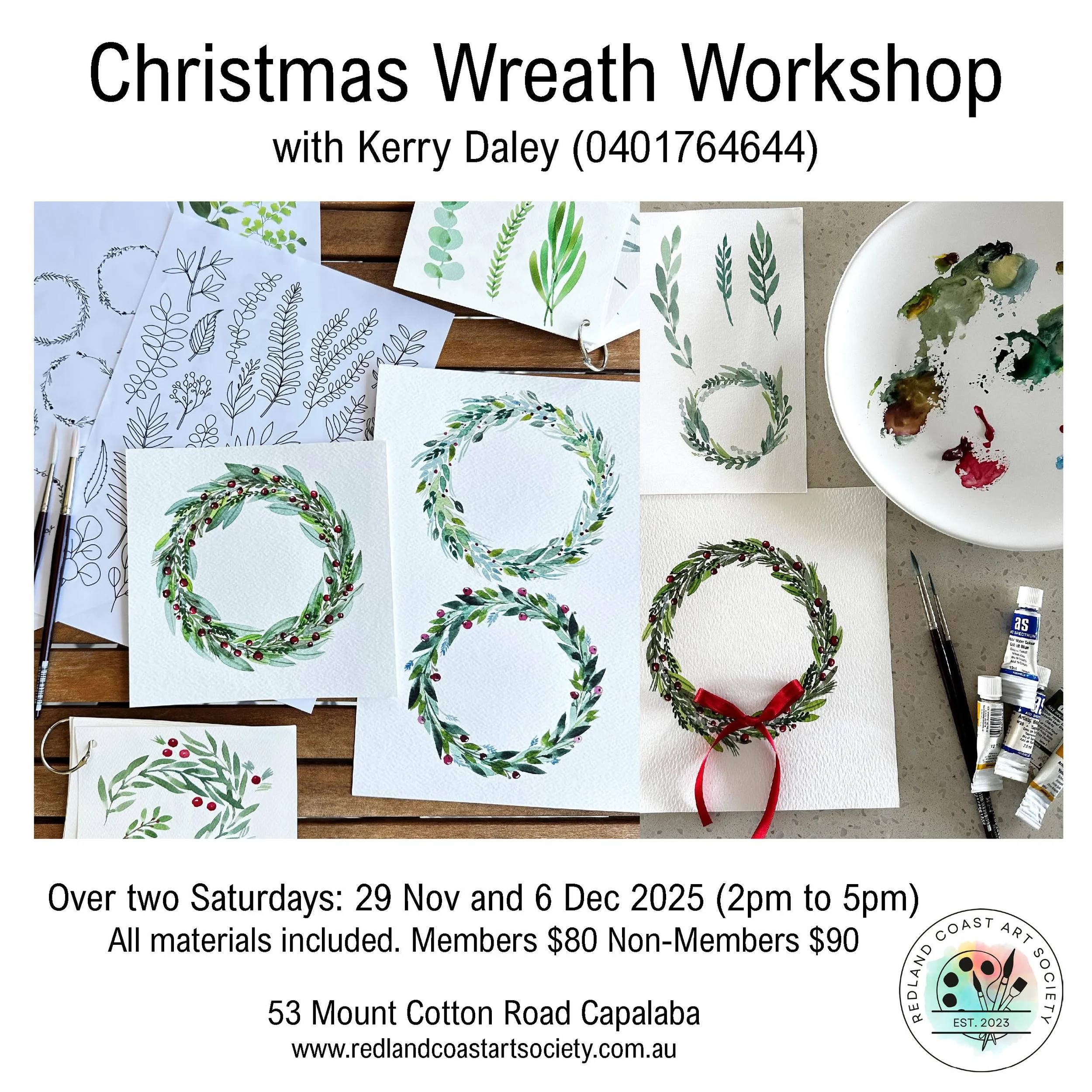 Christmas Reath Watercolour 