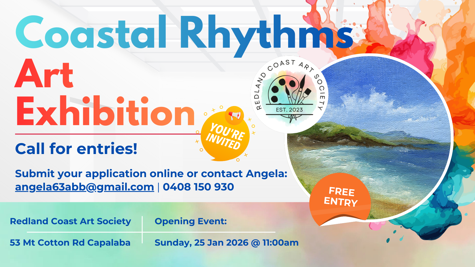 Call for artists! Submit your entries to our next exhibition online.