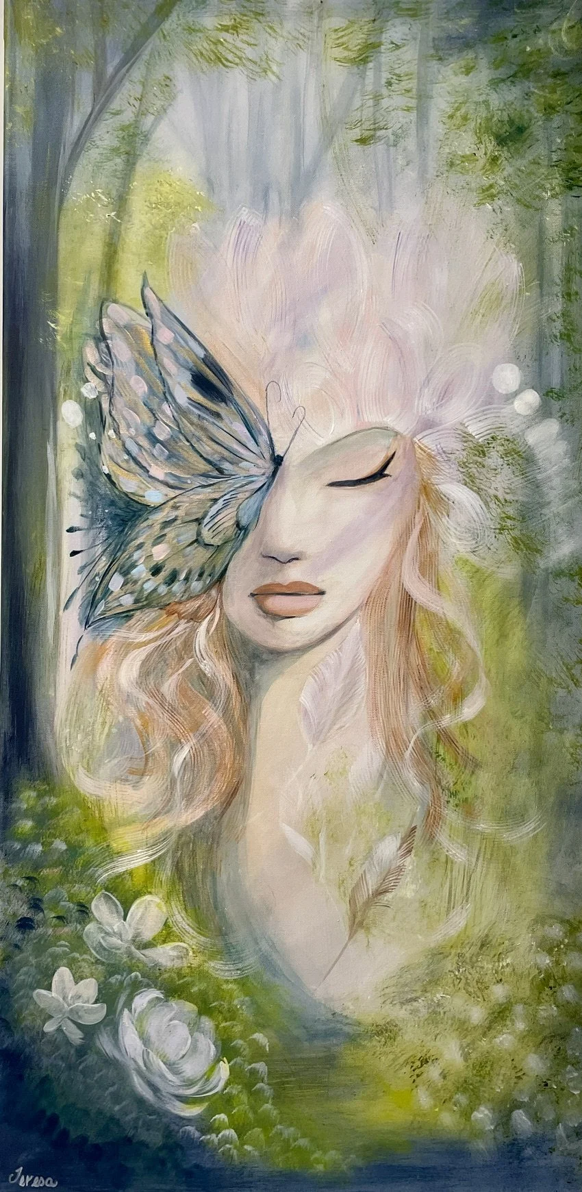  Whisperer in the Woods ,
Teresa Sheehan 
Acrylic, 
x cm, Unframed  
Price: $350