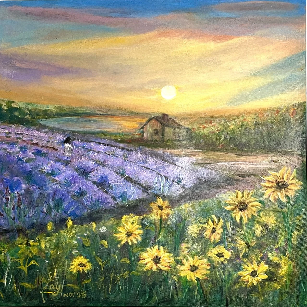  A Beautiful Day ,
Lay King 
Acrylic, 
x cm, Unframed 
Price: $185