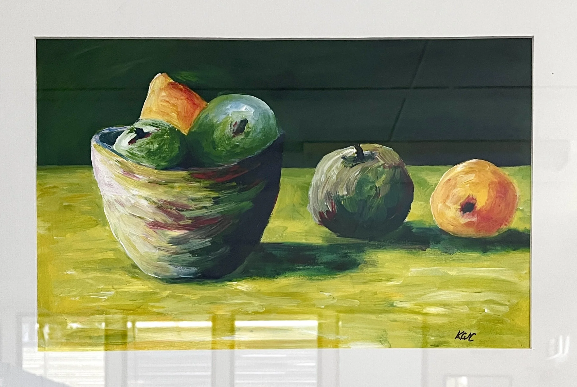  A State of Fruit ,
Katryn Christensen 
Acrylic, 
60x50 cm, framed  
Price: $180