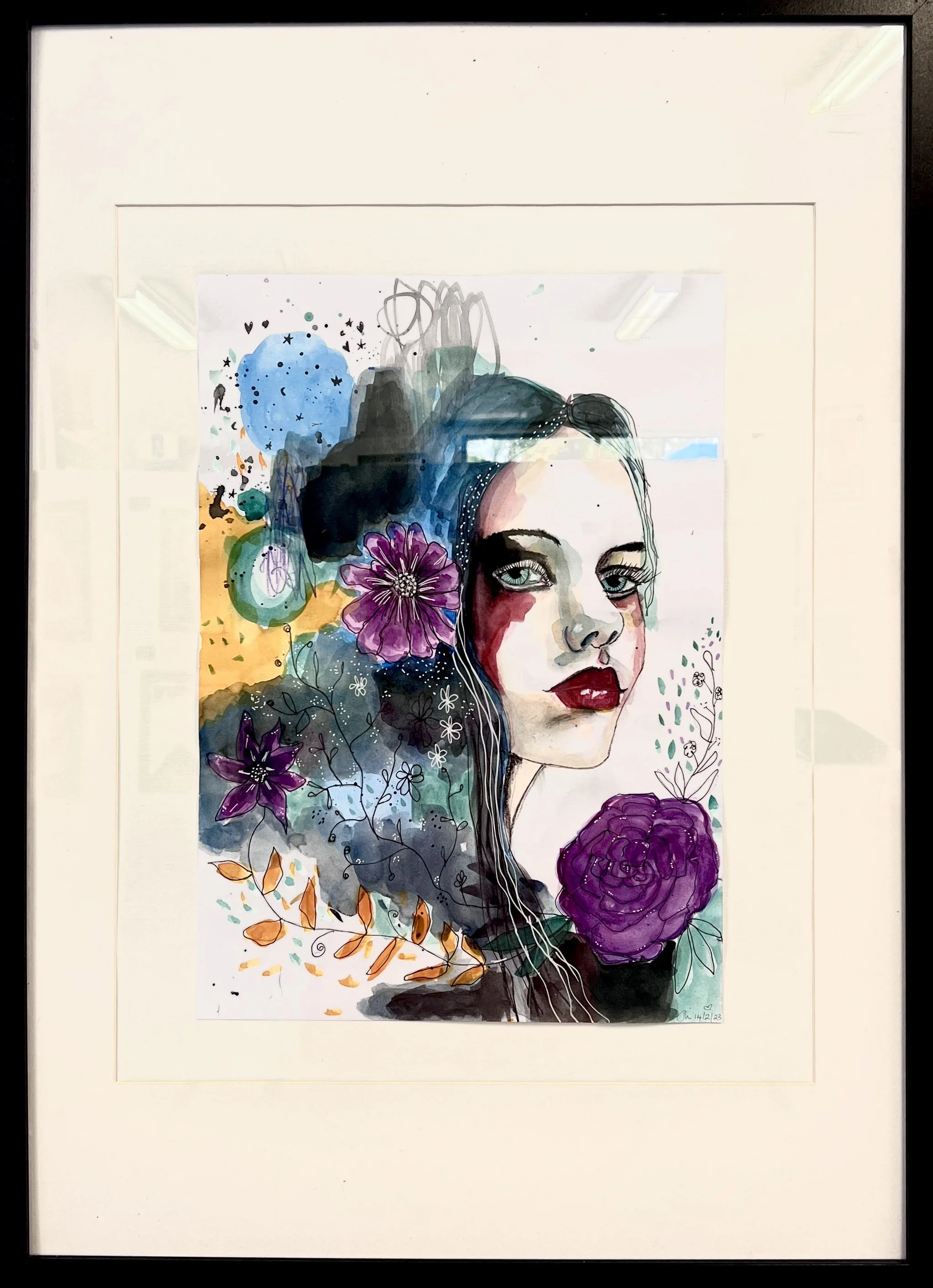  Muse in Colour ,
Julia Hahn 
Mixed Media, 
50x40 cm, framed  
Price: $100