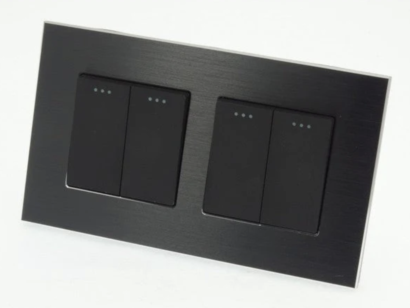 Luxury Brushed Black Aluminium Light Switch