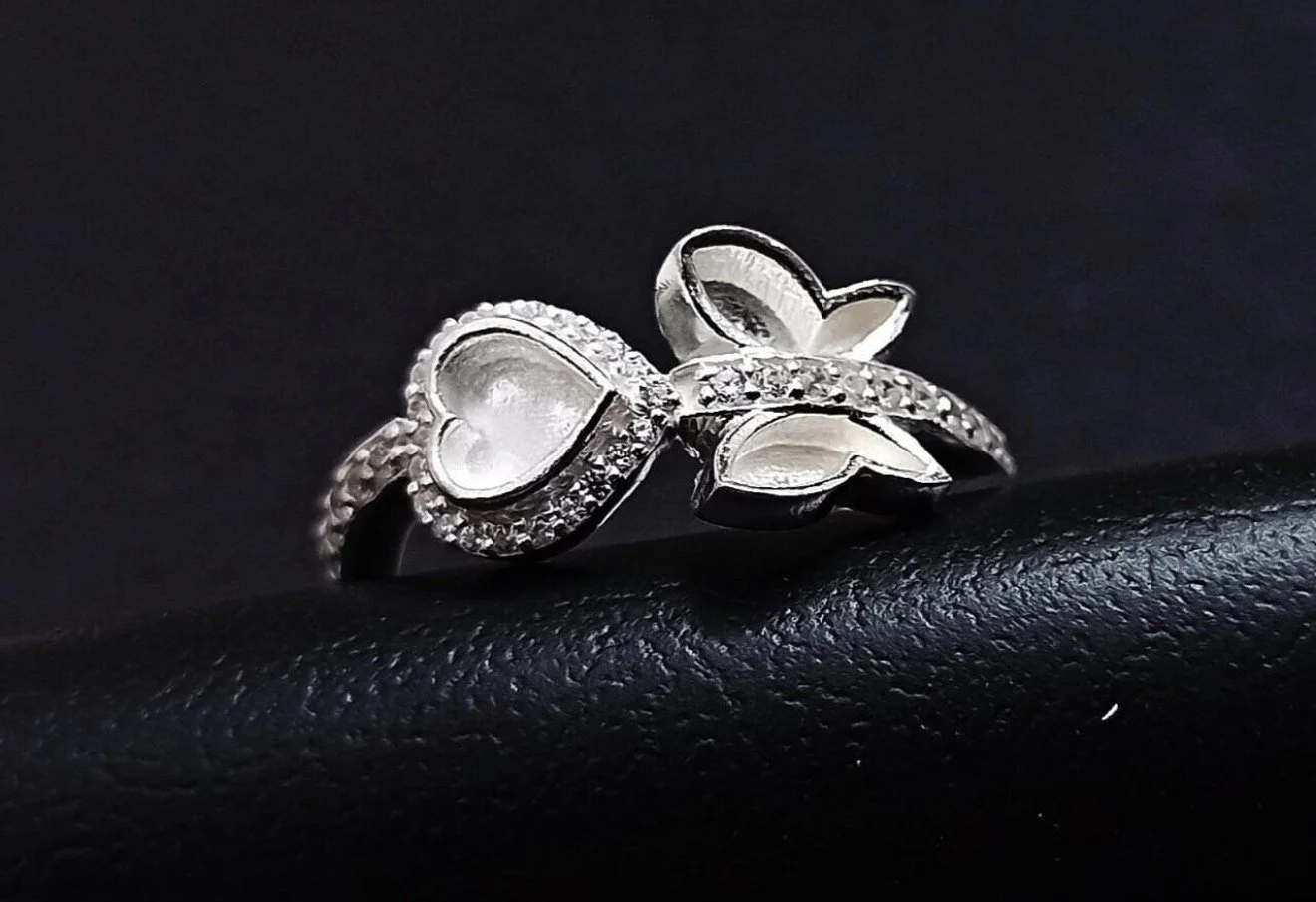 Heart Butterfly Ring