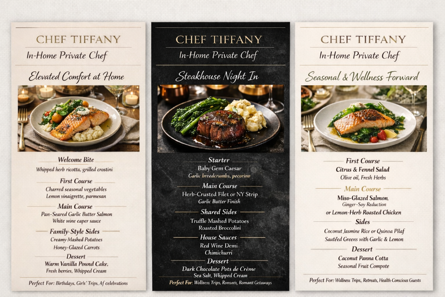 In-Home Private Chef Menu