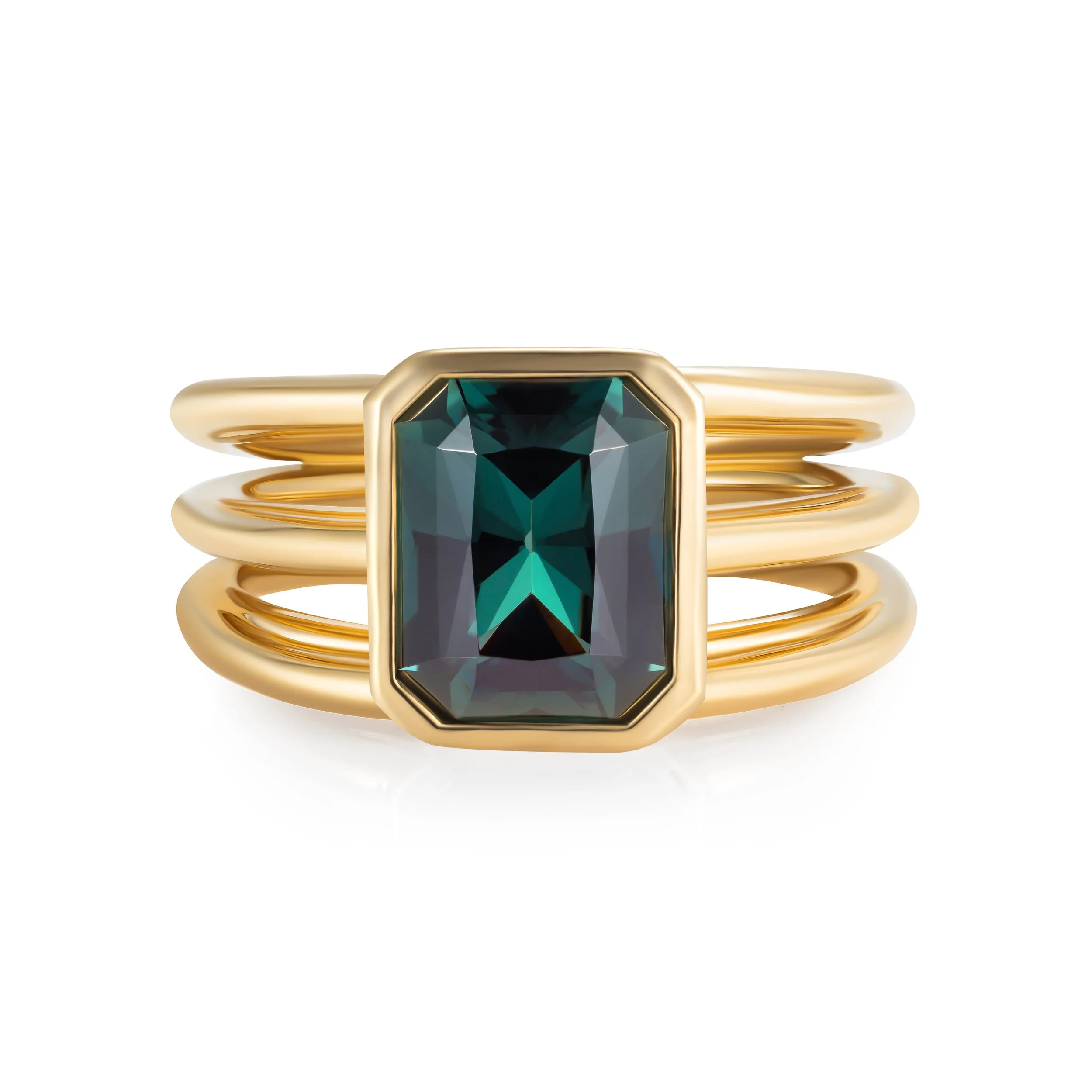 The solitaire 3 engagement ring top view (Copy)