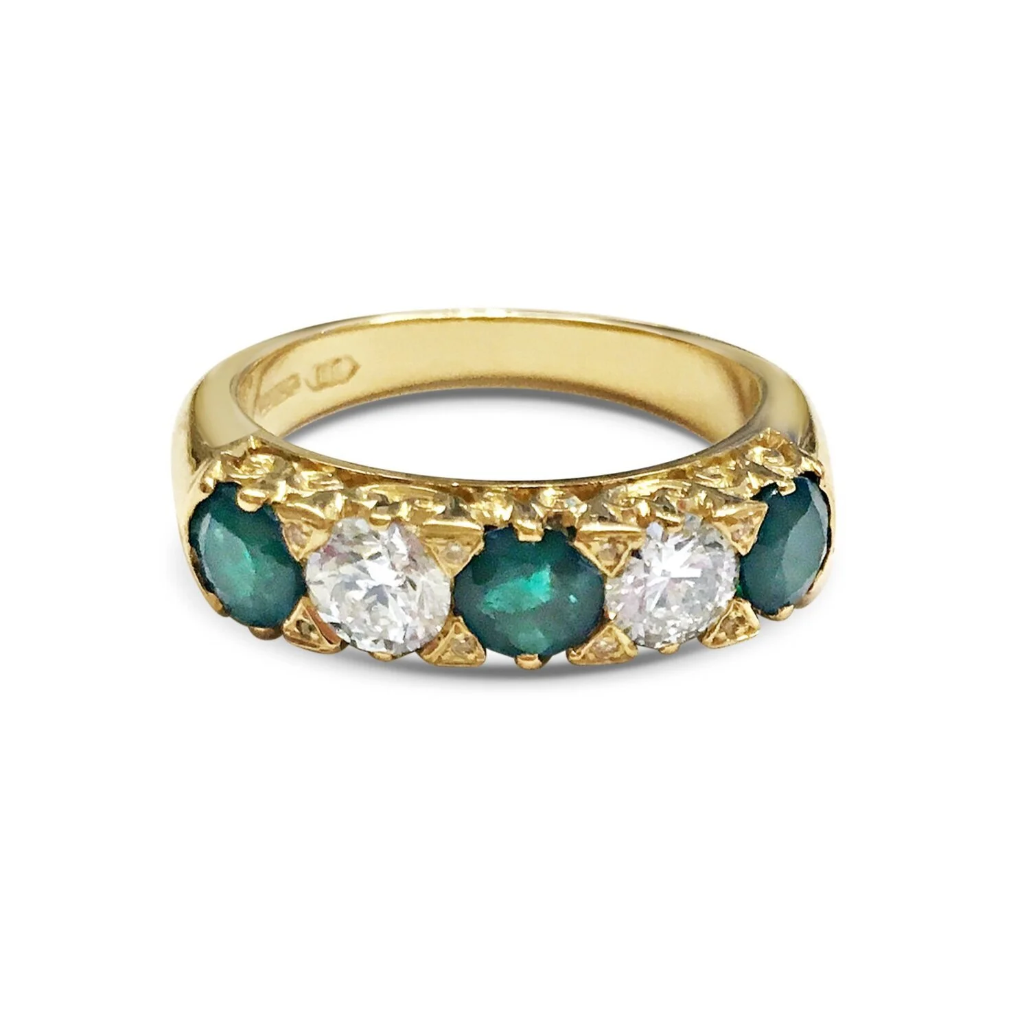 Carved Half Hoop Ring