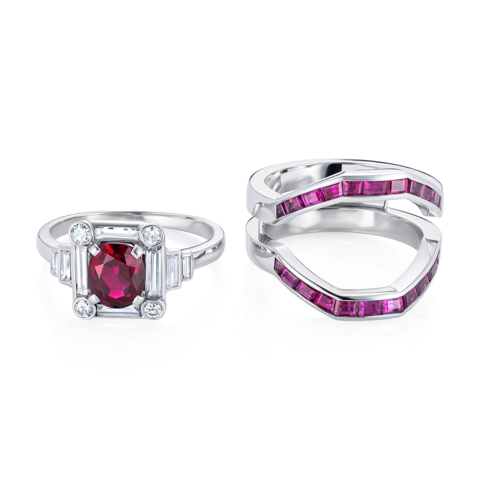 Ruby ring and party jacket