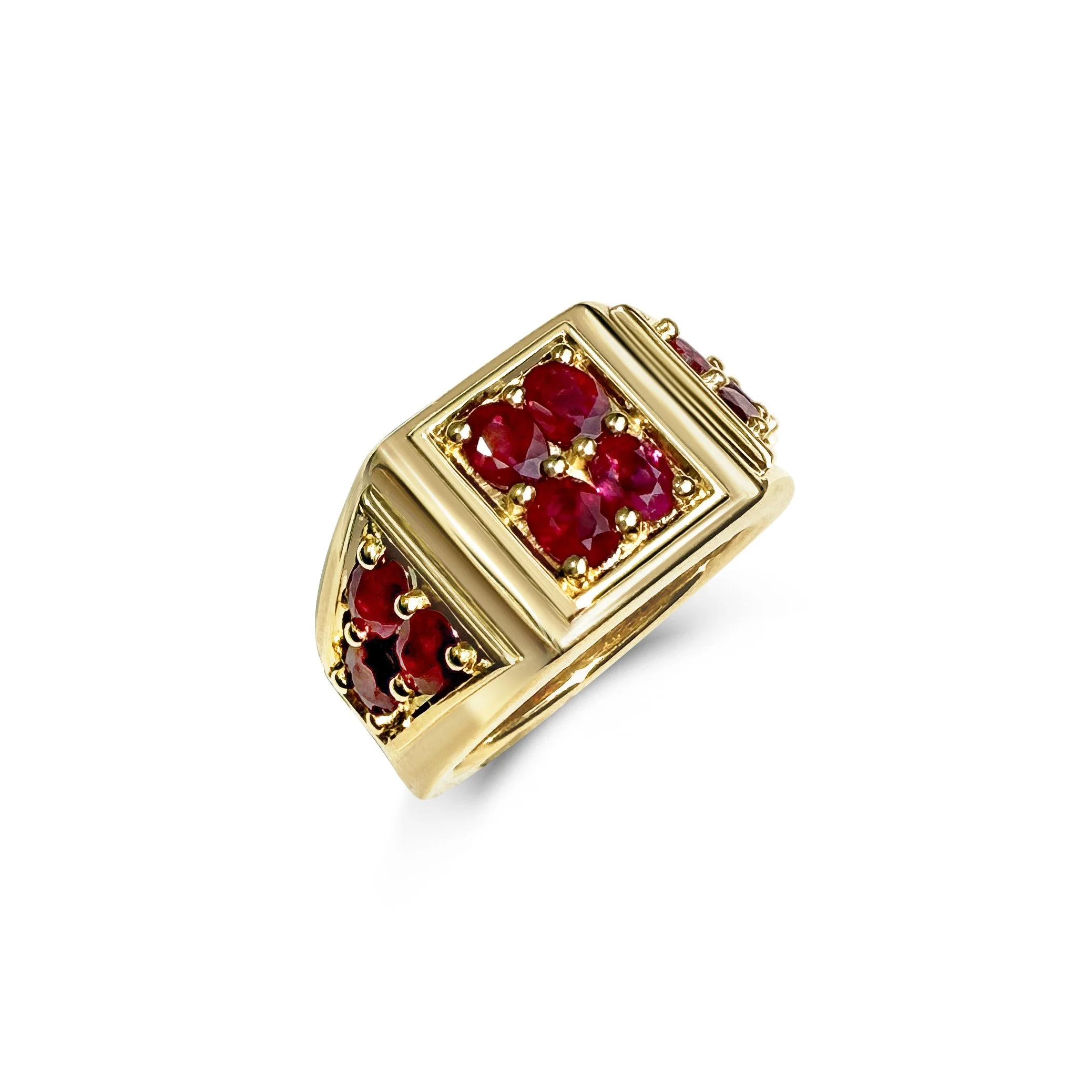 Ruby signet-style ring