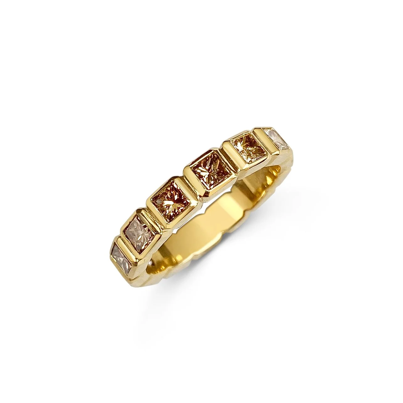 Brown diamond eternity ring