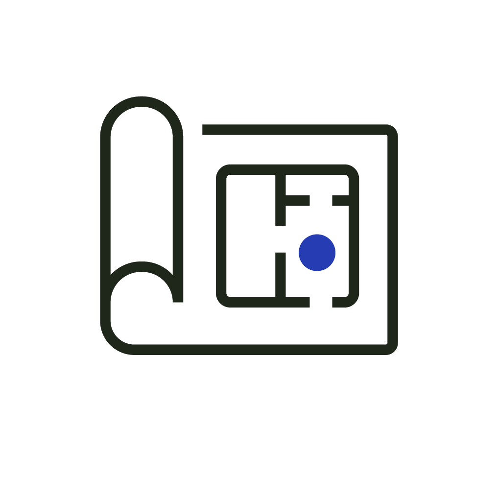 General Construction Icon, Blueprints, Building