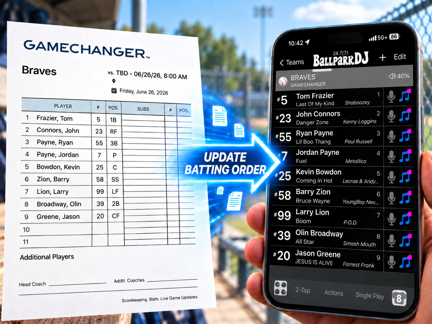 Update from GameChanger