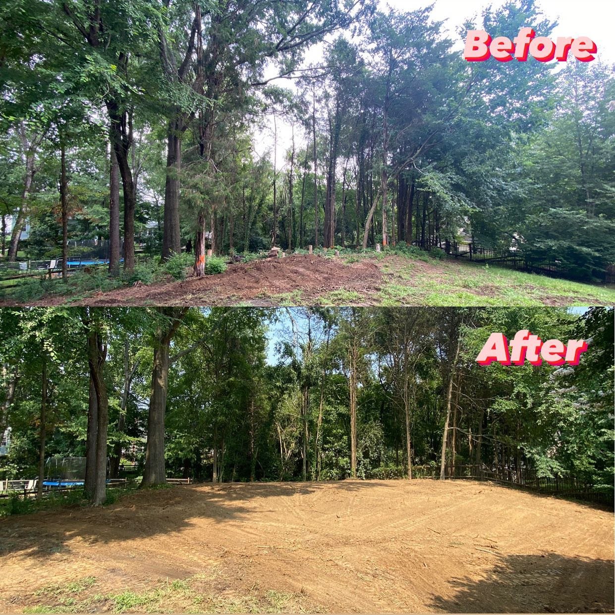 cleared and graded a customers unfinished project👌 call us for a free quote at (704) 221-7101