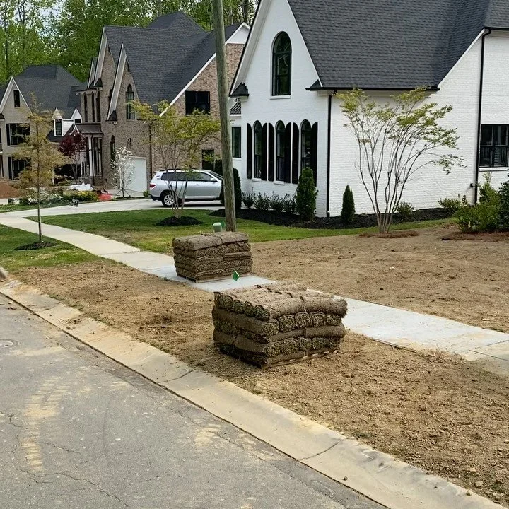 Zoysia sod install completed 👌interested in sodding your lawn? Give us a call at (704) 221-7101