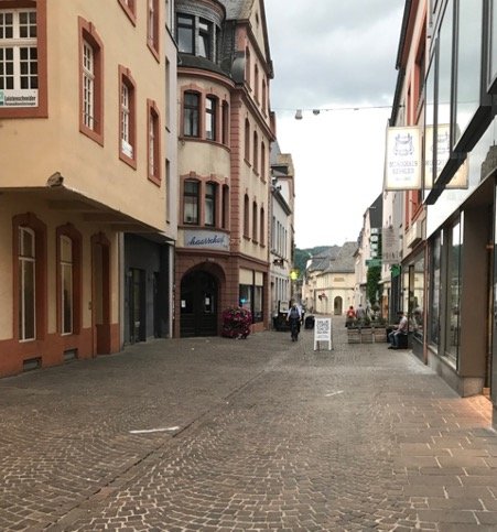Dietrichstrasse, Trier -from the Hauptmarkt – where Fanny stayed