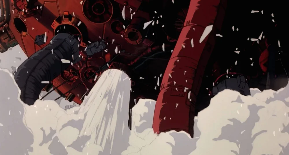 Mechanical Designer: Katsuhiro Otomo / Key Animation: Toshiaki Hontani